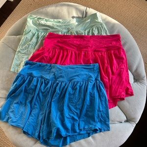 SET OF 3 AMAZON WORKOUT SHORTS! (Mint, blue, & pink)